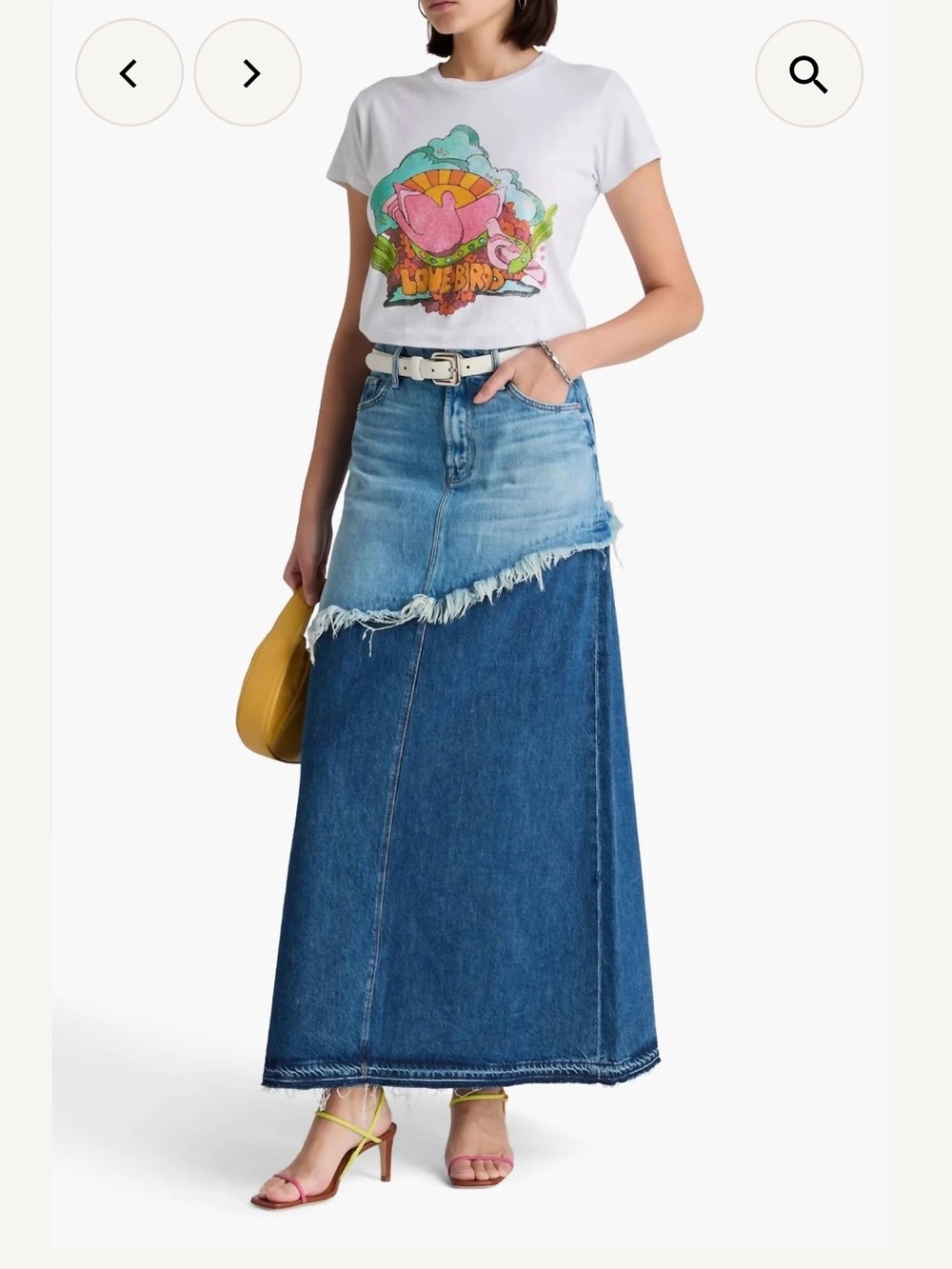 MOTHER The Dual Ditcher Maxi Skirt in DOUBLE WHAMMY